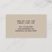 Coffee Shop Schlicht Beige Kundenloyalty Treuekarte (Rückseite)