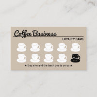 Coffee Shop Schlicht Beige Kundenloyalty