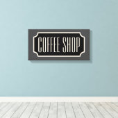 Coffee Shop Signature-Leinwand Leinwanddruck (Insitu (Holzboden))