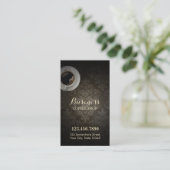 Coffee Shop Vintag Damask Loyalitätspunch Treuekarte (Stehend Vorderseite)