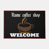 Coffee Shop Welcome Restaurant Personalisiert Name Fußmatte (Vorderseite)
