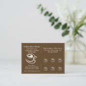 Coffee Shoppe Lochkarten Treuekarte (Stehend Vorderseite)