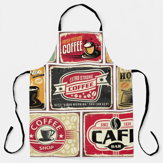 Coffee signs and labels collection. Retro and vint Schürze (Vorderseite)