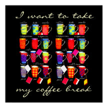 Coffee Slang Tasse Art Poster