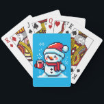 Coffee Snowman - Cosy Pixel Art Christmas Design Spielkarten<br><div class="desc">Sogar Schneemänner brauchen ihre Kaffee-Reparatur! ☕ ⛄ Das Design des "Coffee Snowman" zeichnet sich durch einen Pixelkunst-Schneemann aus, der einen festlichen Weihnachtsmützen trägt und dabei glücklich eine warme Tasse Kaffee hält. Dieses niedliche und geheimnisvolle Design verbindet festlichen Charme mit koffeingeführtem Glück und eignet sich ideal für Kaffeeliebhaber, Wintersportler und Liebhaber...</div>