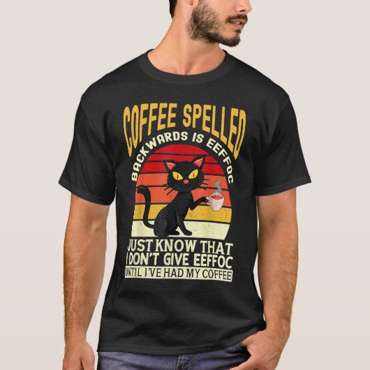 Coffee spelled backwards is eeffoc drinker Barista T-Shirt (Vorderseite)
