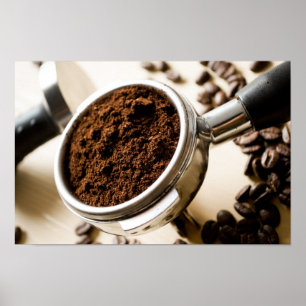 Coffee spoon artistic design poster