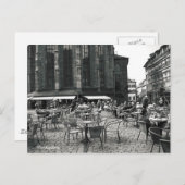 Coffee Square Black & White Fotografie Postkarte (Vorne/Hinten)