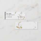Coffee Stain Schreibwriter Art Skinny Business Car Mini Visitenkarte (Vorne/Hinten)