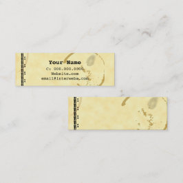 Coffee Stain Schreibwriter Grunge Business Cards Mini Visitenkarte