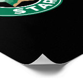 Coffee-Star-Aufkleber Poster (Ecke)