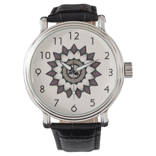 Coffee Star Kleingedrucktes Armbanduhr (Vorderseite)