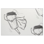 Coffee Superhero Fabric Stoff (Fat Quarter (45,7 x 55,9 cm))