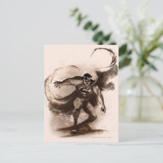 Coffee Superman Postkarte (Stehend Vorderseite)