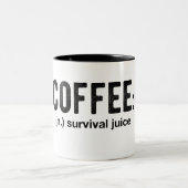 Coffee Survival Juice Funny Coffee Tasse (Mittel)