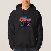 Coffee Synthwave 80s Retrowave Aesthetic Hoodie (Vorderseite)