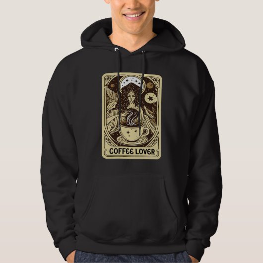 Coffee Tarot Card  Coffee Drinker Hoodie (Vorderseite)