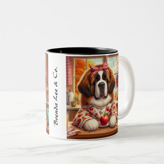 Coffee Tasse Fall Saint Bernard Kunstwerk (VorderseiteRechts)