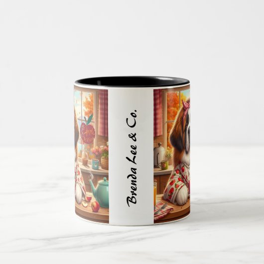 Coffee Tasse Fall Saint Bernard Kunstwerk (Mittel)