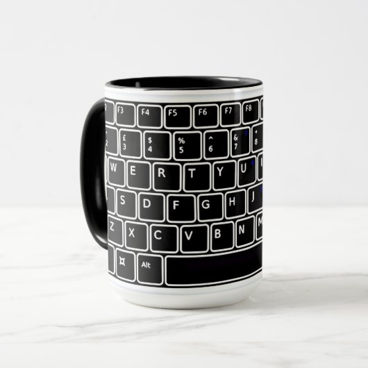 Coffee-Tasse für die PC-Tastatur Tasse (Vorderseite Links)