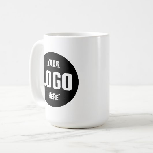 Coffee-Tasse mit dem Logo "Custom Business" - Perf Kaffeetasse (Vorderseite Links)