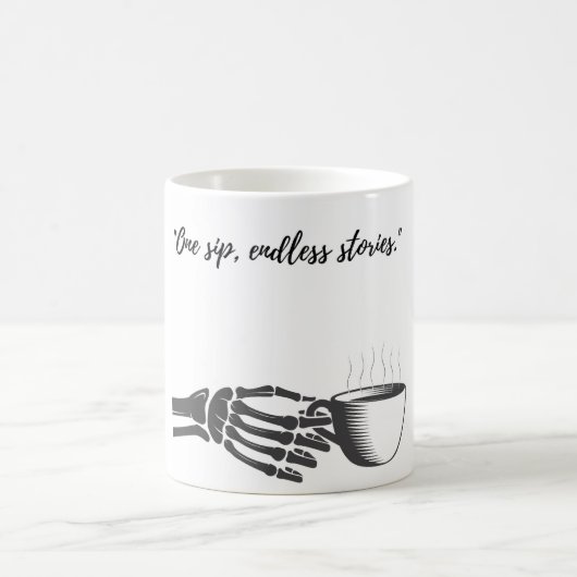 "Coffee Tasse: Sip and Smile" Kaffeetasse (Mittel)