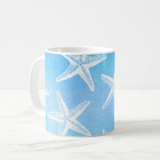 Coffee Tasse - Starfish Türkis (Vorderseite Links)