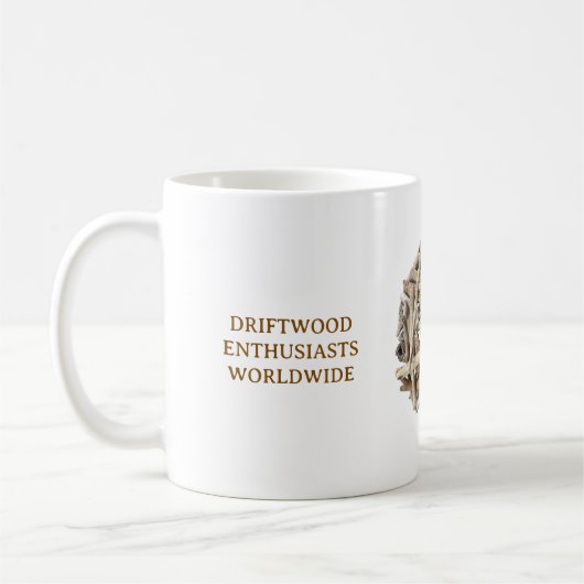 COFFEE, TEA MUG WITH DRIFTWOOD THEME KAFFEETASSE (Links)