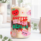 Coffee Teach Repeat Lehrer Apfel Dosenglas