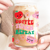 Coffee Teach Repeat Lehrer Apfel Dosenglas