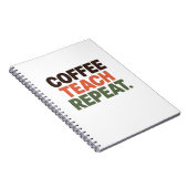 Coffee Teach Repeat Notizblock (Rechte Seite)