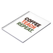 Coffee Teach Repeat Notizblock (Linke Seite)