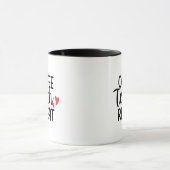 'Coffee Teach Repeat' Relatable Fun Teacher Gift  Tasse (Zentrum)