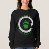Coffee Teach Shenanigans Repeat Shamrock St Patric Sweatshirt (Vorderseite)