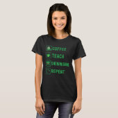 Coffee Teach Shenanigans Repeat Teacher St Patrick T-Shirt (Vorne ganz)