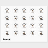 ☕ Coffee Team Cafe-Mitarbeiter-Uniform-Logo ☕ Runder Aufkleber (Blatt)