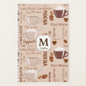 Coffee Terms Muster Monogram Planer (Vorderseite)