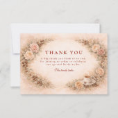Coffee Theme Bridal Shower Dankeskarte (Vorderseite)