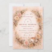 Coffee Theme Bridal Shower Einladung (Vorderseite)