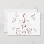 Coffee Theme Cafe Bebe Brewing Baby Shower Dankeskarte (Rückseite)