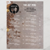 Coffee Theme Restaurant Abholmenü mit QR-Code Flyer (Vorne)