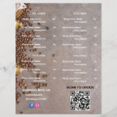 Coffee Theme Restaurant Abholmenü mit QR-Code Flyer (Hinten)