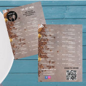 Coffee Theme Restaurant Abholmenü mit QR-Code Flyer