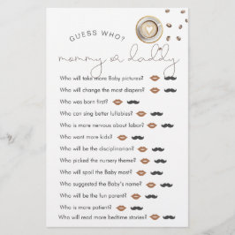 Coffee Themed Baby Dusche "Guess Who" Spiel