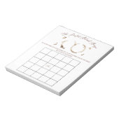 Coffee Themed BINGO Bridal Shower Game Notizblock (Rotiert)