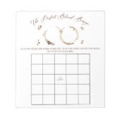 Coffee Themed BINGO Bridal Shower Game Notizblock (Vorderseite)