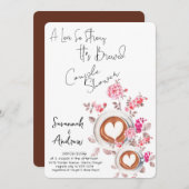 Coffee Themed Couple Shower Invitation Einladung (Vorne/Hinten)