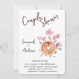 Coffee Themed Couple Shower Invitation Einladung