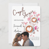 Coffee Themed Couple Shower Invitation Einladung (Vorderseite)