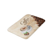 Coffee Themed Memory Foam Bath Mat Badematte (Schrägansicht)